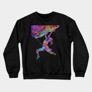 Climber girls watercolor art Crewneck Sweatshirt